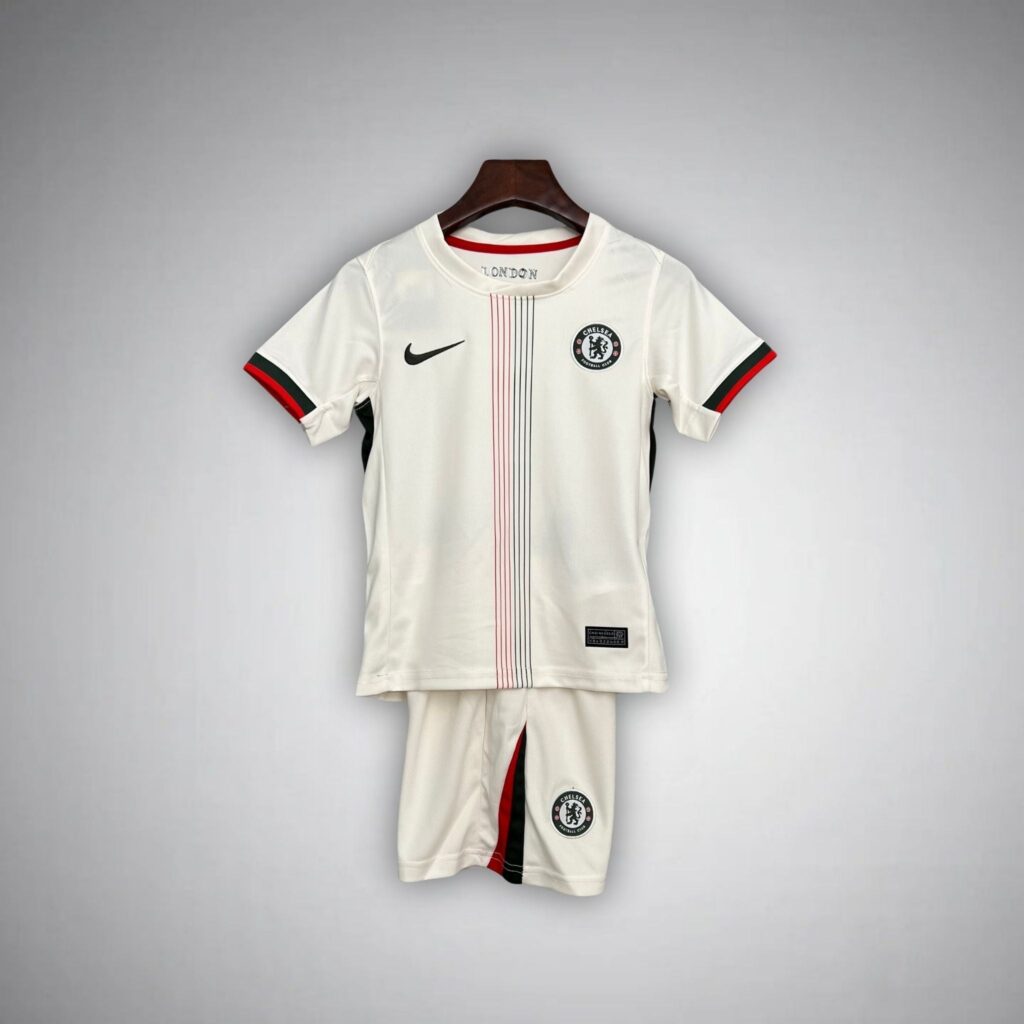 25/26 Chelsea Away Kids Size Kit from FootballPrestige.com - Premium Football Kits