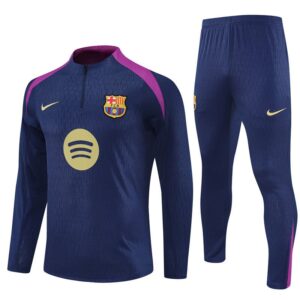 25/26 FC Barcelona Half Zip Training Blue/Purple Tracksuit from FootballPrestige.com - Premium Football Kits