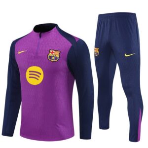 25/26 FC Barcelona Training Purple/Blue Kids Size Tracksuit from FootballPrestige.com - Premium Football Kits
