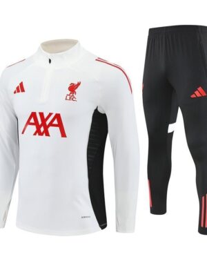 25/26 Liverpool Training White Tracksuit from FootballPrestige.com - Premium Football Kits