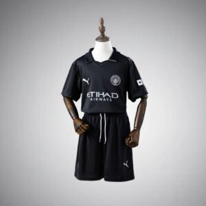 25/26 Manchester City Away Kids Size Kit from FootballPrestige.com - Premium Football Kits