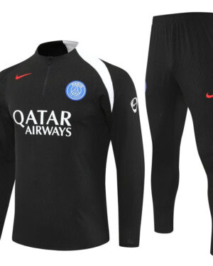 25/26 PSG Training Black Kids Size Tracksuit from FootballPrestige.com - Premium Football Kits
