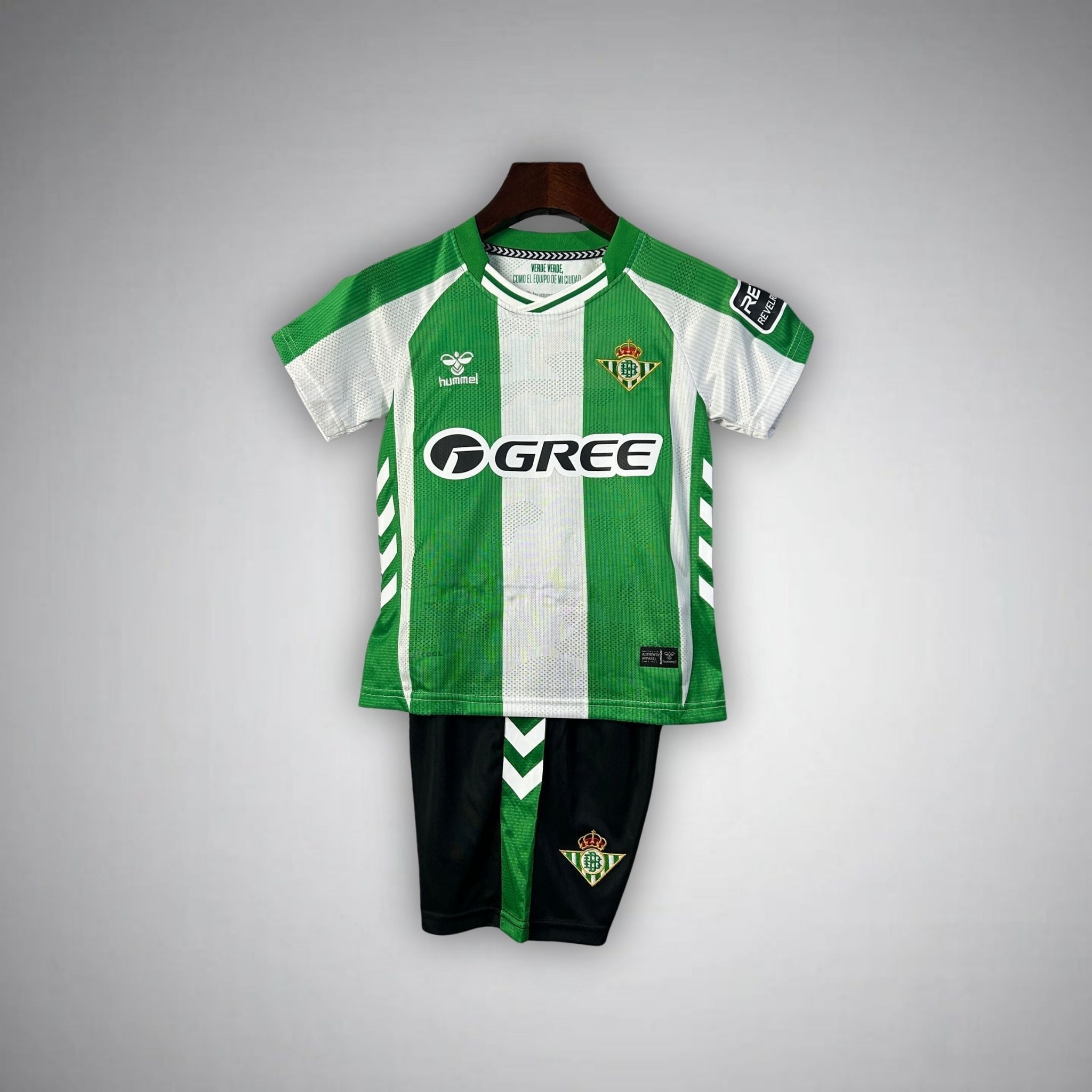 25/26 Real Betis Home Kids Size Kit from FootballPrestige.com - Premium Football Kits