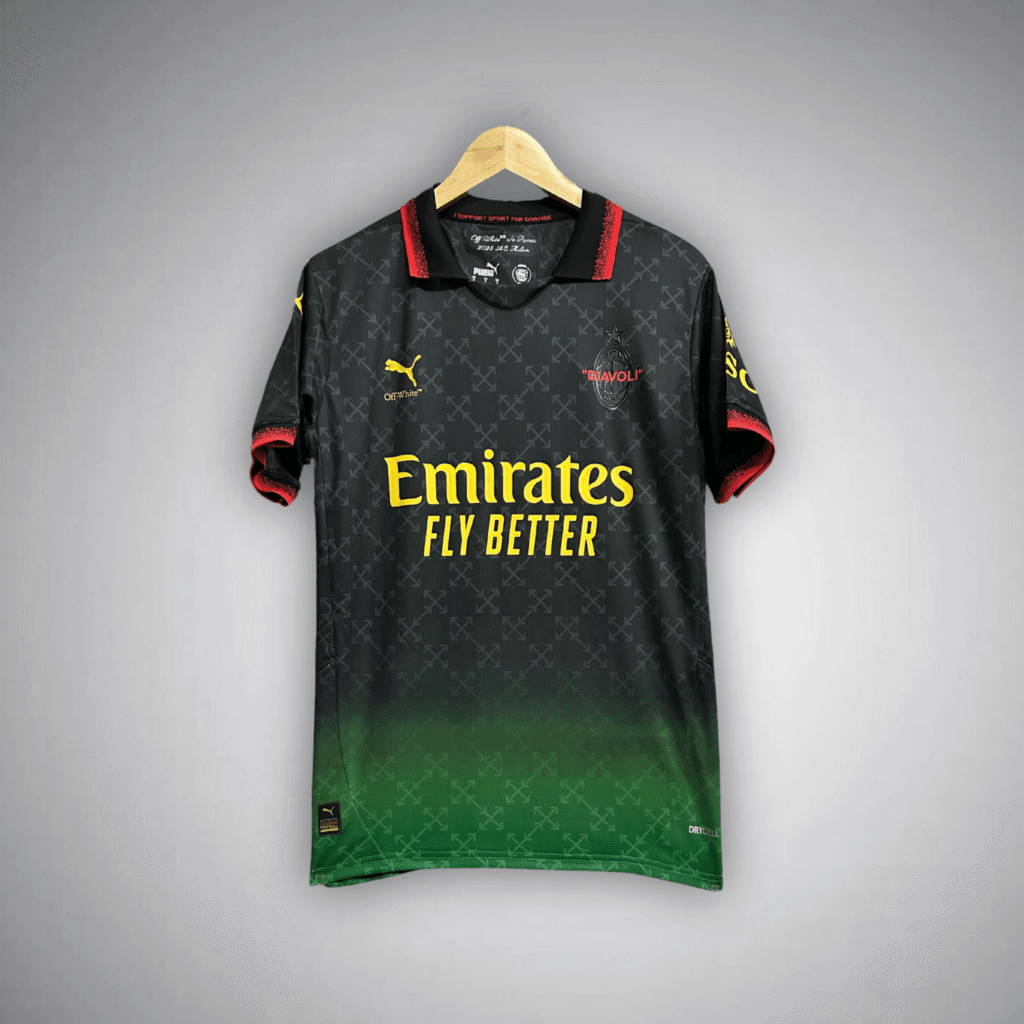 AC Milan x Off - White "Diavoli" Premium Kit from FootballPrestige.com - Premium Football Kits