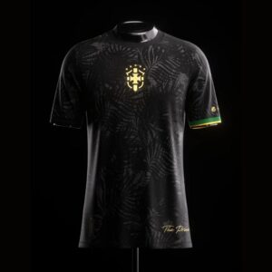 Brazil "The Prince" Premium Black Kit from FootballPrestige.com - Premium Football Kits