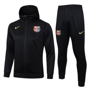 FC Barcelona Black Premium Tracksuit from FootballPrestige.com - Premium Football Kits