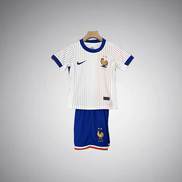 France 2024 Away Kids Size Kit from FootballPrestige.com - Premium Football Kits