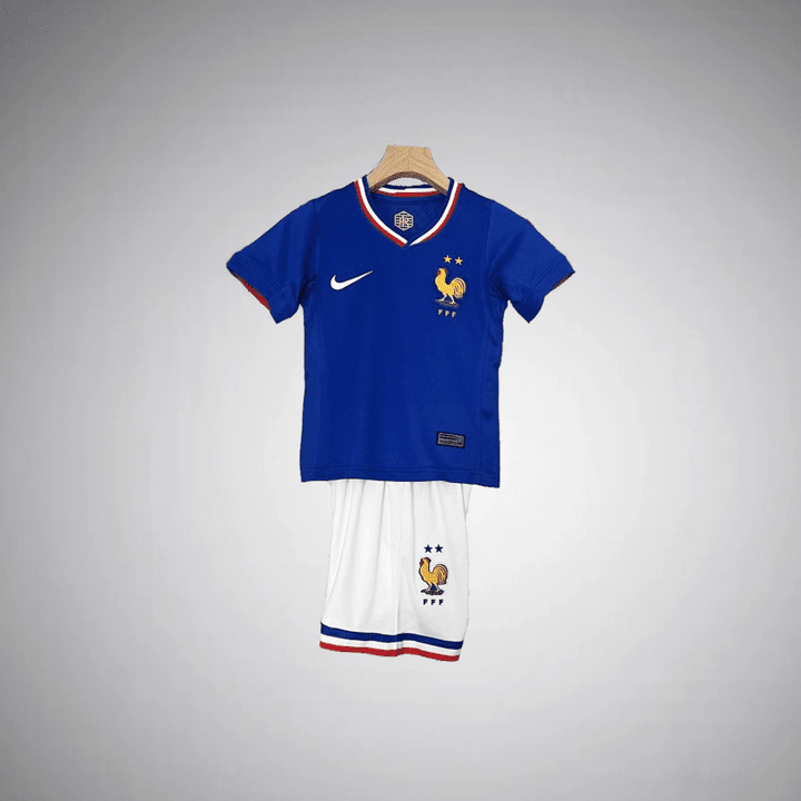 France 2024 Home Kids Size Kit from FootballPrestige.com - Premium Football Kits