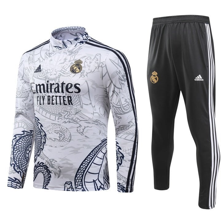 Real Madrid "Dragón Blanco" Premium Tracksuit from FootballPrestige.com - Premium Football Kits