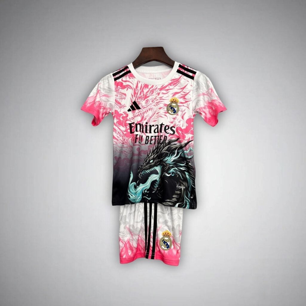 Real Madrid "Flameborn" Premium Kids Size Kit from FootballPrestige.com - Premium Football Kits